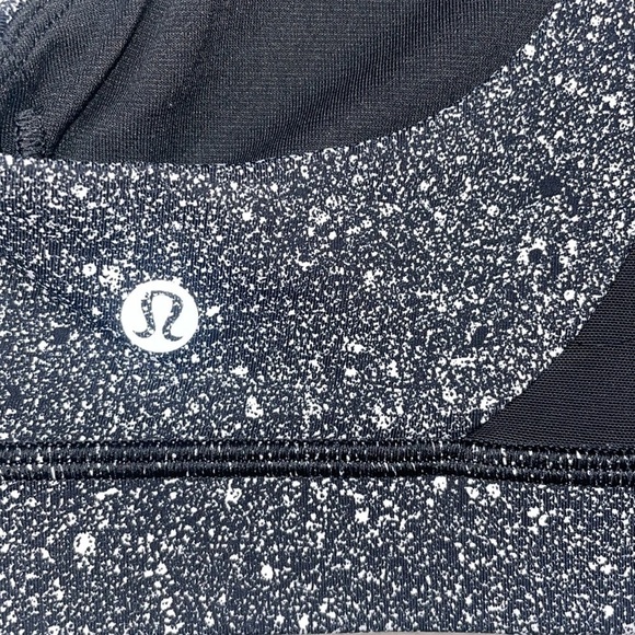 Lululemon Invigorate Bra Luminesce Splatter Mesh Back White Black / Black Size 4 - Picture 9 of 14